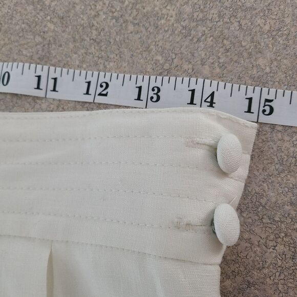 Teenflo White 100% Linen Mini Pencil Skirt 8 - Picture 4 of 7